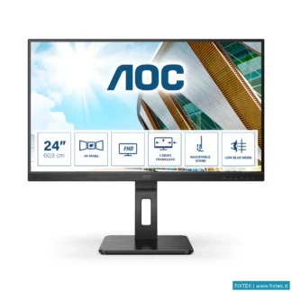 Monitor LED Aoc Aoc Monitor 23,8 LED VA FHD 16:9 4MS 250 Cdm, Pivot, Vga/Dvi/Dp/Hdmi, Multimediale