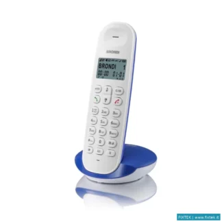 Telefonia Fissa E Cordless Brondi Brondi Telefono Cordless Lotus Bianco Blu