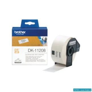 Nastri Aghi Brother Brother Dk-11208 Nastro Etichette Bianco, 400 Etichette/Rotolo, 38MM X 90MM