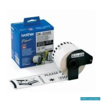 Carta Ed Etichette Brother Brother Dk-22205 Nastro Bianco Carta Termica A Lunghezza Continua- 62MM -