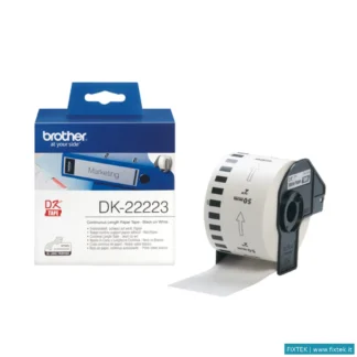 Nastri Aghi Brother Brother Dk-22223 Nastro Nero Su Bianco, 50MM. Nastro Lungo 30,48 Mt