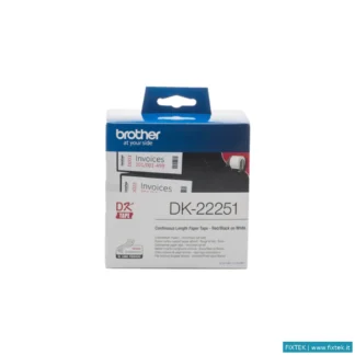 Cartucce Inkjet Brother Brother Dk-22251 Carta A Modulo Continuo Etichette 1 Rotolo Nero/Rosso Su Bi