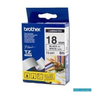 Nastri Aghi Brother Brother Nastro Nero, Da 18MM Su Fondo Bianco