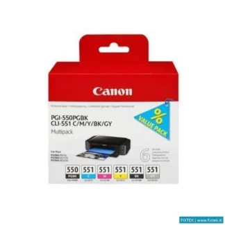 Cartucce Inkjet Canon Canon Cart Ink Multipack Cli-551 B/C/M/Y Per Mx 925