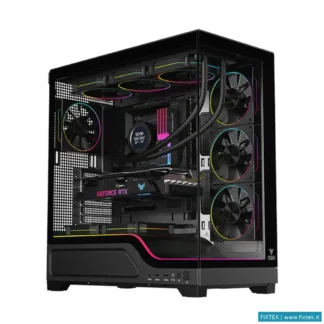 Case Itek Case Showbui Wave 82B Gaming Tower Atx 4X12CM Argb Fan 2XUSB3 Type-C Darker Temp Glass Sid