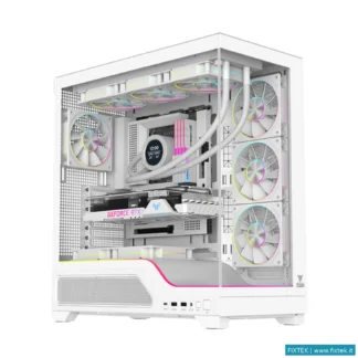 Case Itek Case Showbui Wave 82W Gaming Tower Atx 4X12CM Argb Fan 2XUSB3 Type-C Darker Temp Glass Sid