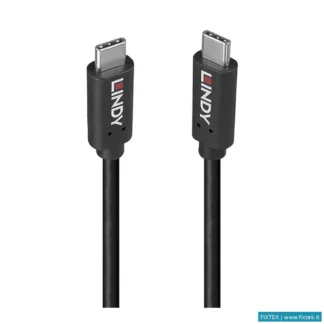 Cavi USB Lindy Cavo USB 3.2 Tipo C, 20GBPS, PD 100W, Grs, 0.5M - USB Tipo C Maschio A C Maschio