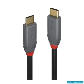 Cavi USB Lindy Cavo USB 3.2 Tipo C Anthra Line, 10GBPS, PD 100W , 3M USB Tipo C Maschio A C Maschio