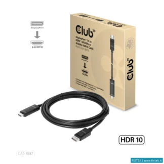 Cavi Hdmi/Vga/Dvi/Dp Club3D Club3D Cavo Displayport 1.4 To HDMI 4K144HZ Or 8K60HZ HDR10 3M M/M