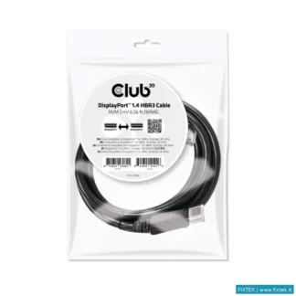 Cavi Hdmi/Vga/Dvi/Dp Club3D Club3D Displayport 1.4 Hbr3 Cable Male / Male 2 M/6.56Ft