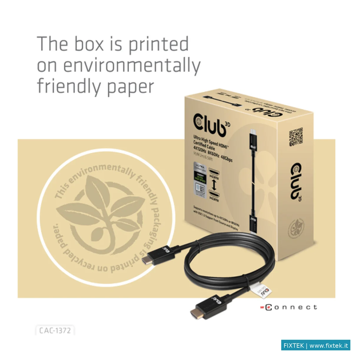 Cavi Hdmi/Vga/Dvi/Dp Club3D Club3D HDMI 2.1 Male To HDMI 2.1 Male Ultra High Speed 10K 120HZ 2M/ 6.5