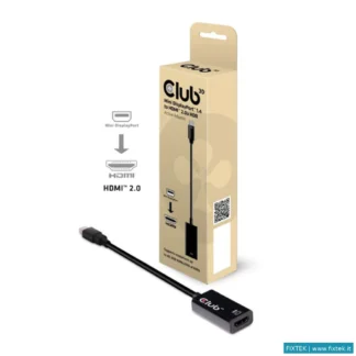 Adattatori Club3D Club3D Mini Display Port 1.4 Male To HDMI 2.0 Female 4K 60HZ Uhd/ 3D Active Adapte