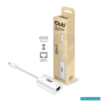 Adattatori Club3D Club3D USB Type C 3.1 Gen 1 Gen 1 Male To 1GB Ethernet Female Active Adapter