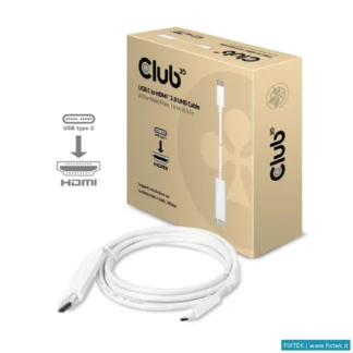 Cavi USB Club3D Club3D USB Type C 3.1 Gen 1 To HDMI 2.0 Cable 1.8 Meters/ 5.9 Feet - Support 4K UHD