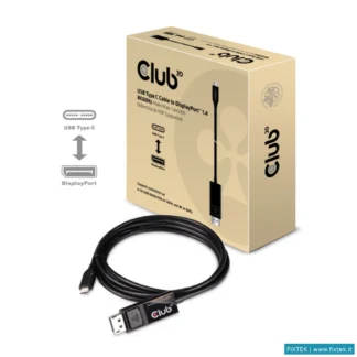 Cavi USB Club3D Club3D USB Type C To DP 1.4 8K60HZ HDR 1.8M Cable
