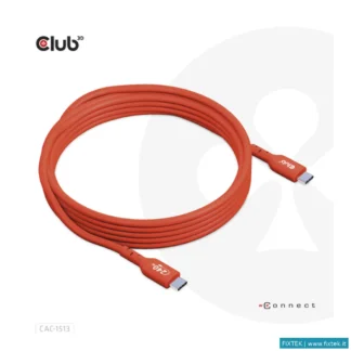 Cavi USB Club3D Club3D Usb2 Type-C Bi-Directional Usb-If Certified Cable Data 480MB, PD 240W(48V/5A)