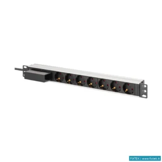 Multiprese Digitus Digitus Presa Di Corrente In Alluminio, 7 Vie Con Interruttore Automatico