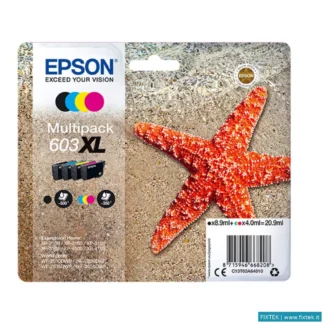 Cartucce Inkjet Epson Epson Cart Ink 603 Xl Multi Pack, Nero, Giallo, Ciano, Magenta, Serie Stella M