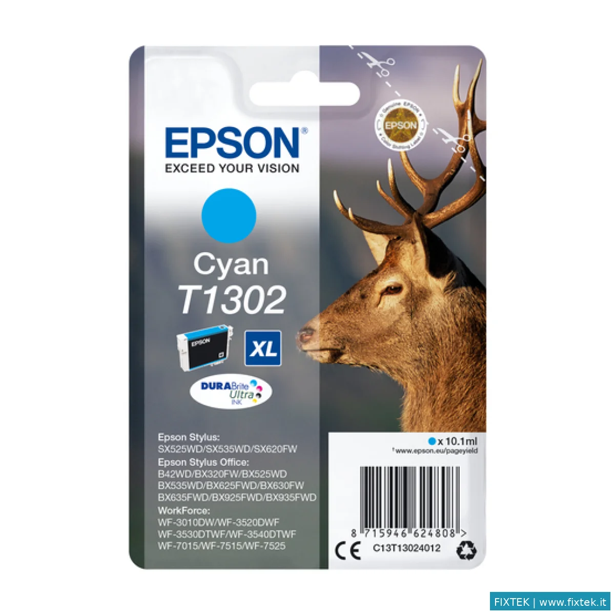Cartucce Inkjet Epson Epson Cart Ink Ciano Per So B42Wd/Wf Pro 7015, Serie Xl Cervo