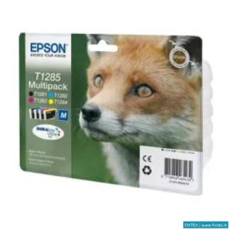 Cartucce Inkjet Epson Epson Cart Ink Multipack T128 (Nero, Ciano, Magenta, Giallo), Serie M Volpe