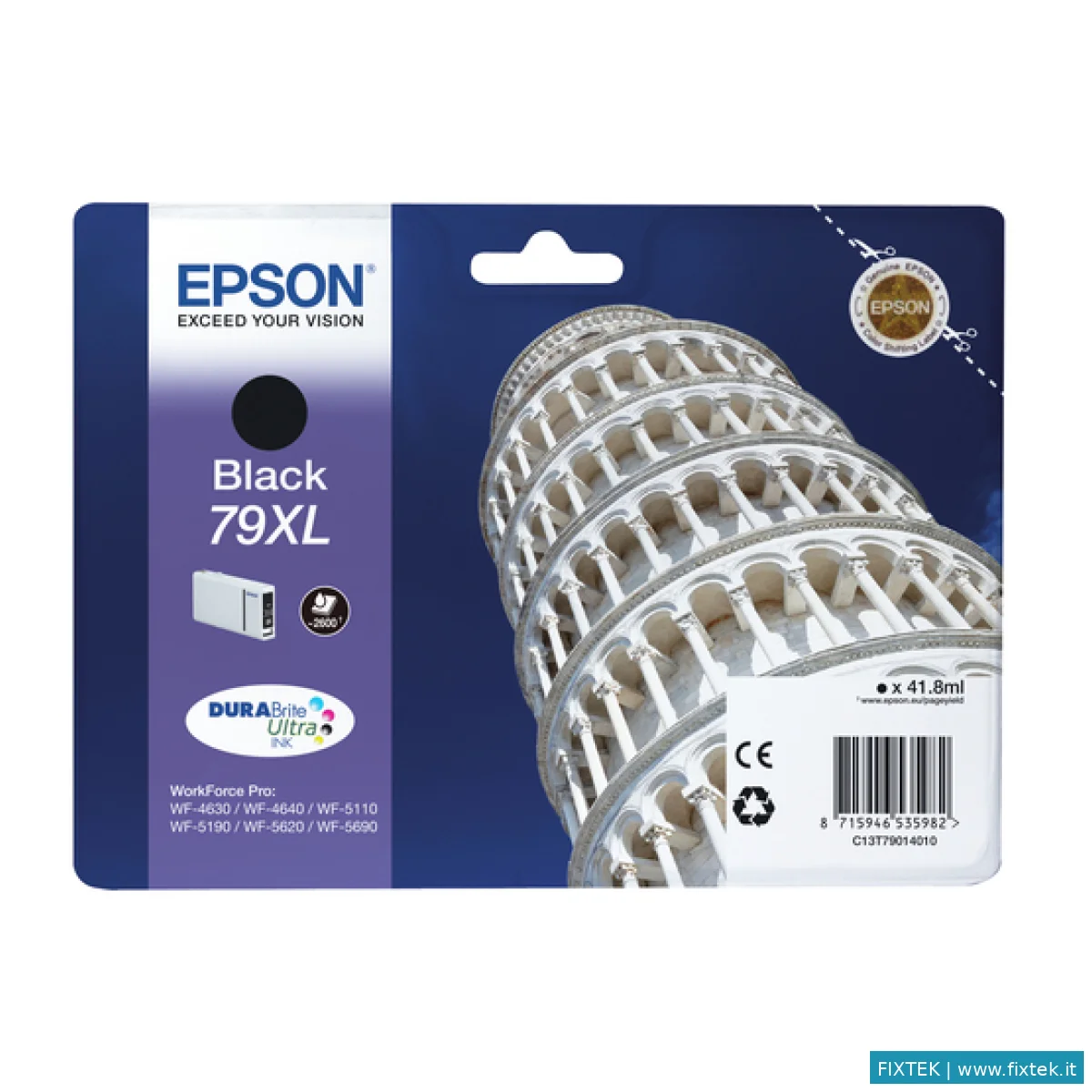 Cartucce Inkjet Alta Rotazione Epson Epson Cart Ink Nero Xl Per Wf-5620 Serie Torre Di Pisa
