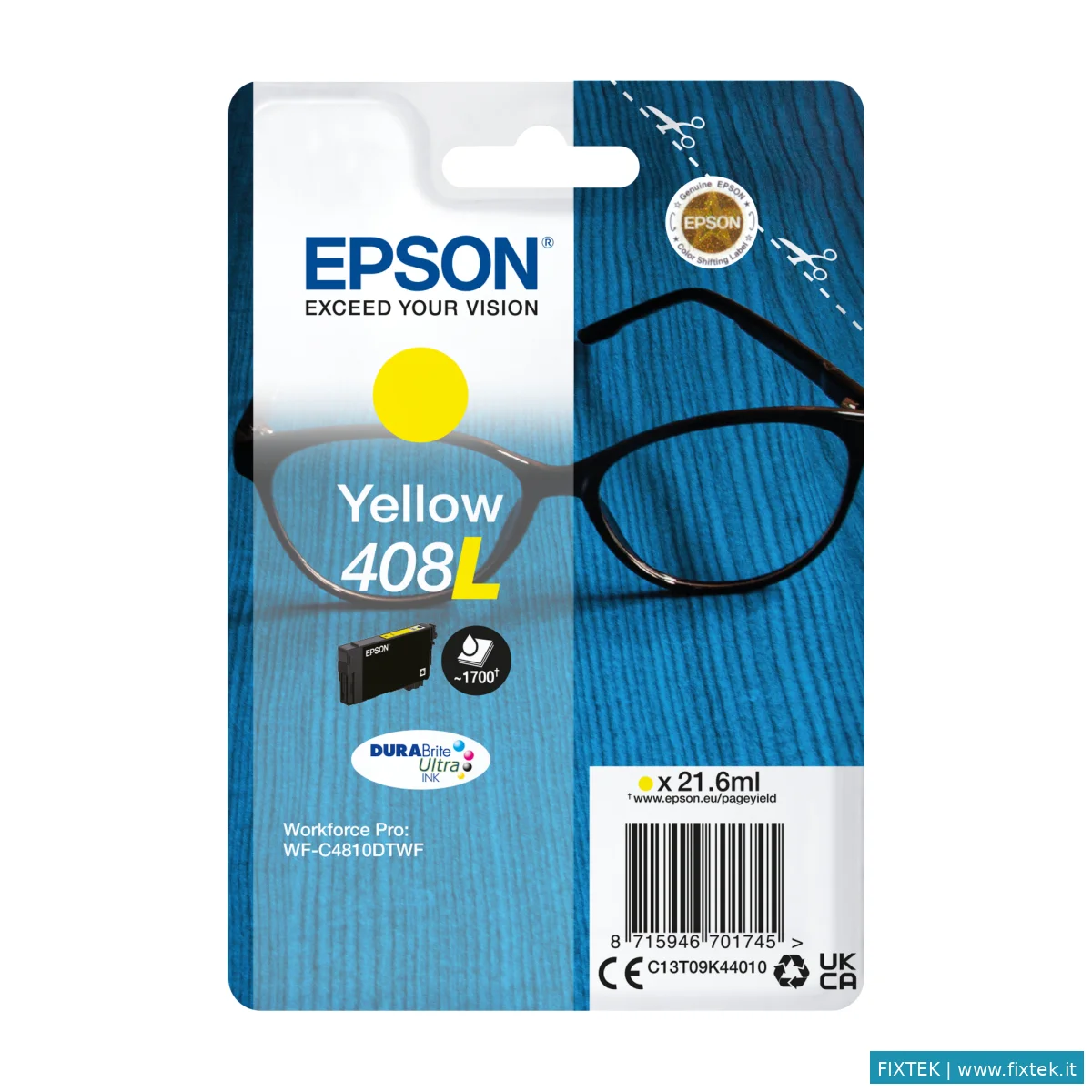 Cartucce Inkjet Epson Epson Cartuccia Giallo 408L Durabrite Ultra Ink