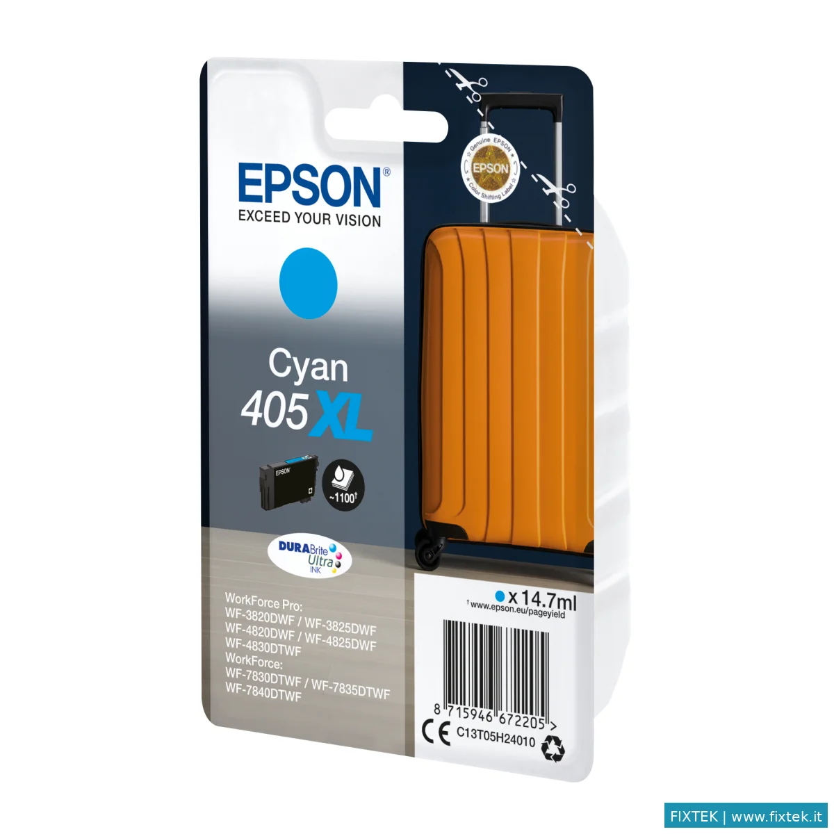 Cartucce Inkjet Epson Epson Cartuccia Valigia 405 Ciano Capacita Alta C13T05H24010 No Blister