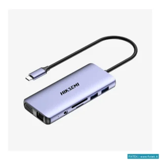 Hub USB Hikvision Hikvision Hiksemi Hub 11 In 1, Fast Charge, Hdmi, Vga,Sd, Tf, Usb3.0*2, Usb2.0*2