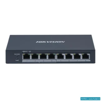 Switch E Hub Hikvision Hikvision Switch 4 Gigabit Poe Ports, 4 Gigabit Rj45, 802.3Af/At, Poe Power B