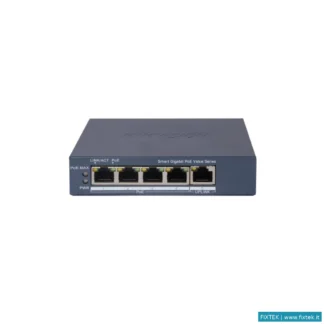 Switch E Hub Hikvision Hikvision Switch L2, Smart Managed, 4 Gigabit RJ45 Poe Ports, 1 Gigabit RJ45