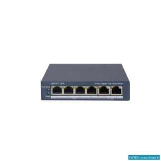 Switch E Hub Hikvision Hikvision Switch L2, Smart Managed, 4 Gigabit RJ45 Poe Ports, 2 Gigabit RJ45
