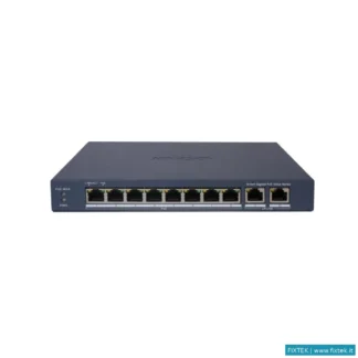 Switch E Hub Hikvision Hikvision Switch L2, Smart Managed, 8 Gigabit RJ45 Poe Ports, 2 Gigabit RJ45
