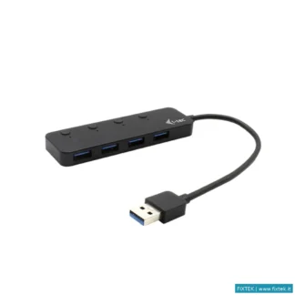 Hub USB I-Tec I-Tec Hub 4 Porte USB 3.0 Metal, On/Off Individual Switches