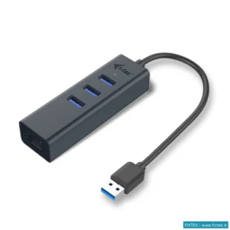 Hub USB I-Tec I-Tec Hub USB 3.0 3 Porte + Adattatore Gigabit Ethernet
