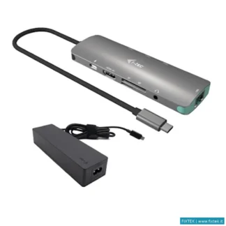 Docking Station I-Tec I-Tec USB-C Metal Nano Docking Station 4K HDMI LAN With Power Delivery 100 W +