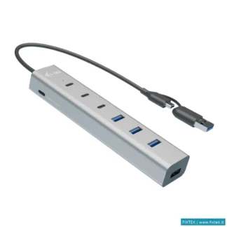 Hub USB I-Tec I-Tec Usb-C/Usb-A Charging Metal Hub 7 Port (3X Usb-C, 4X Usb-A)