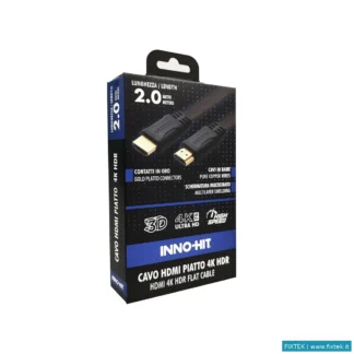 Cavi Hdmi/Vga/Dvi/Dp Innohit Innohit Cavo HDMI Piatto 4K HDR 2MT