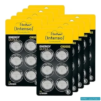 Batterie Intenso Intenso Batterie Cr 2032 Pack 60 Pz (10 X 6PZ), Shipping Friendly Packaging
