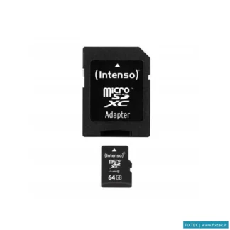 Memorie Flash Intenso Intenso Micro Sdhc 64GB Classe 10 + Adattatore SD