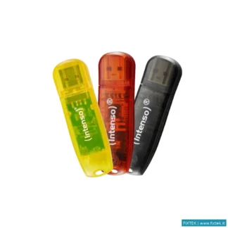 Memorie USB Intenso Intenso Pen Disk Rainbow Line 32GB USB 2.0 Confezione Da 3 Pezzi (Arancione-Ross