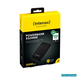 Power Pack Intenso Intenso Power Bank 20000MAH USB A+Type C 5V-3.1A Micro Usb+Type C 5V-2.4A Black
