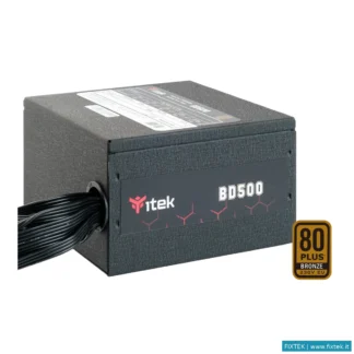 Alimentatori Itek Itek Alimentatore Bd500 - 500W, 80PLUS Bronze, Pfc Attivo, Ventola Hdb 12CM, Dc To