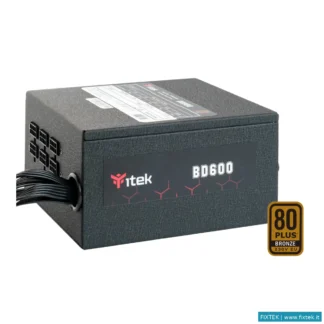 Alimentatori Itek Itek Alimentatore Bd600 - 600W, 80PLUS Bronze, Pfc Attivo, Ventola Hdb 12CM, Dc To