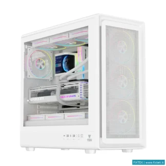 Case Itek Itek Case Meshcore 36W Gaming Tower Atx 4X14CM Argb Fan 2XUSB3 Type-C Temp Glass Side Pane