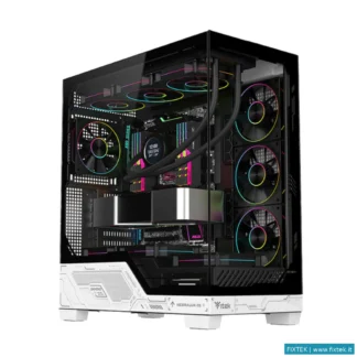 Case Itek Itek Case Nebralux 01 Gaming Tower Atx 4X12CM Argb Fan 2XUSB3 Type-C Temp Glass Side Front