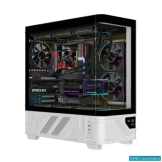 Case Itek Itek Case Netron Curved Gaming Tower Atx 3X12CM Argb Fan 2XUSB3 Type-C Temp Glass Side Fro