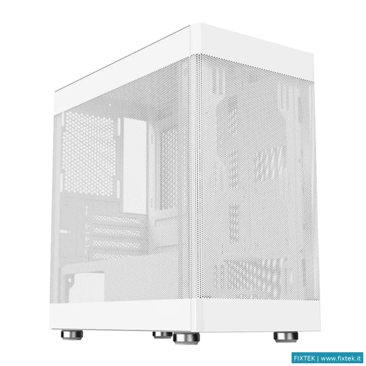 Case Itek Itek Case Promesh 35B, Gaming Office Mini Tower Matx, Type-C, 2XUSB3, 3 Lati Mesh, White