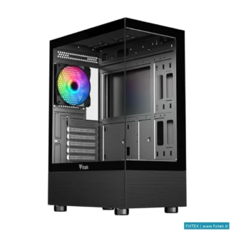 Case Itek Itek Case Showbui 33B, Gaming Tower Atx, 12CM Argb Fan, Usb3, Side Front Panel Temp Glass