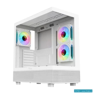 Case Itek Itek Case Showbui 42W, Gaming Tower, Atx, 3X12CM Argb Fan, 2XUSB3, Type-C, Side Front Pane