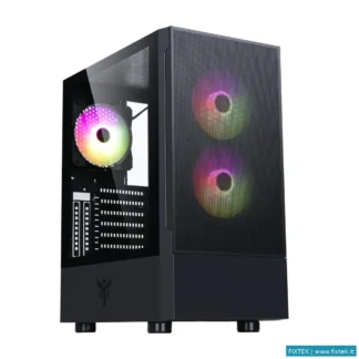 Case Itek Itek Case Siisbe 3.0 - Gaming Middle Tower, 3X12CM Argb Fan, Usb3, Side Panel Temp Glass W